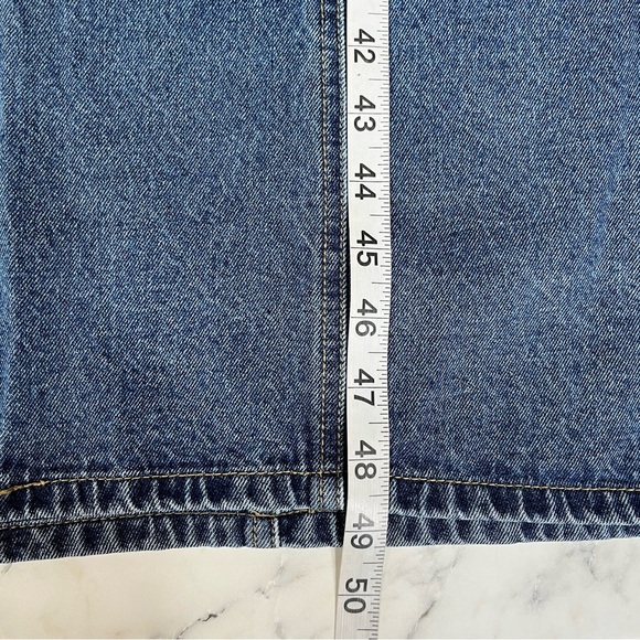 Vintage 90’s Y2K denim button front maxi dress jumper pockets sleeveless 22W - Picture 8 of 10